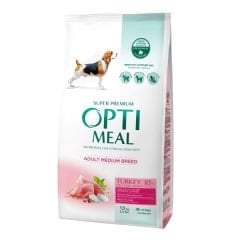 Optimeal Orta Irklar için Hindi Etli Yetişkin Köpek Maması 1.5 Kg
