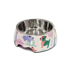 Pet Loves Melamin Kedi ve Köpek Mama ve Su Kabı Köpek Desenli 700 Ml 22x21x7.5 Cm