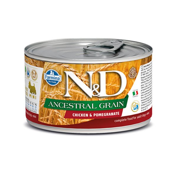 N&D Düşük Tahıllı Tavuk ve Narlı Köpek Konservesi 140 Gr