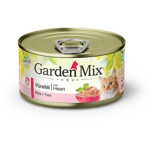 Garden Mix Yürekli Tahılsız Kıyılmış Konserve Kedi Maması 85 Gr