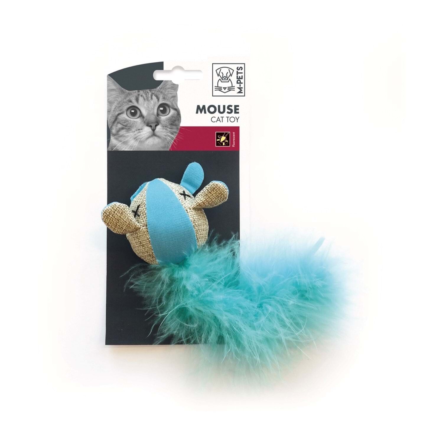 M-Pets Tüylü Fare Kedi Oyuncağı 17x7x4 Cm Karışık Renkli