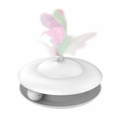 M-Pets Capella Tüylü İnteraktif Kedi Oyuncağı 11.5 Cm Beyaz