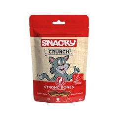 Snacky Crunch Strong Tavuklu ve Peynirli Kemik Sağlığı için Kedi Ödülü 60 Gr