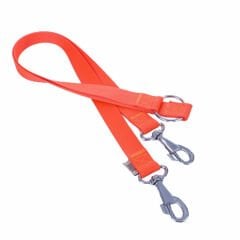 Doggie Dokuma Çift Köpek Gezdirme Tasma Aparatı Medium Turuncu 2.5x70-60 Cm