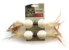 M-Pets Natura Tüylü Hasır Dumbell Kedi Oyuncağı 24x4.5x4.5 Cm