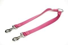 Doggie Dokuma Çift Köpek Gezdirme Tasma Aparatı Medium Mor 2.5x70-60 Cm