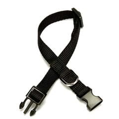 Doggie Classic Dokuma Köpek Boyun Tasması Medium Siyah 1x20-30 Cm