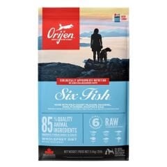 Orijen Six Fish Tahılsız Balıklı Yavru ve Yetişkin Köpek Maması 11.4 Kg