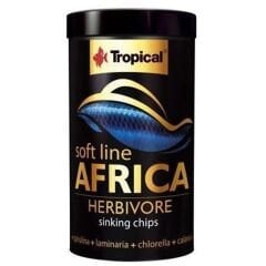 Tropical Softline Africa Herbivore Chips Afrika Balıkları için Batan Yumuşak Taneli Cips Balık Yemi 100 Ml 52 Gr