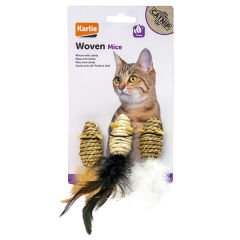 Karlie Fare Kedi Oyuncağı Sarı/Siyah 3 Adet 5 Cm