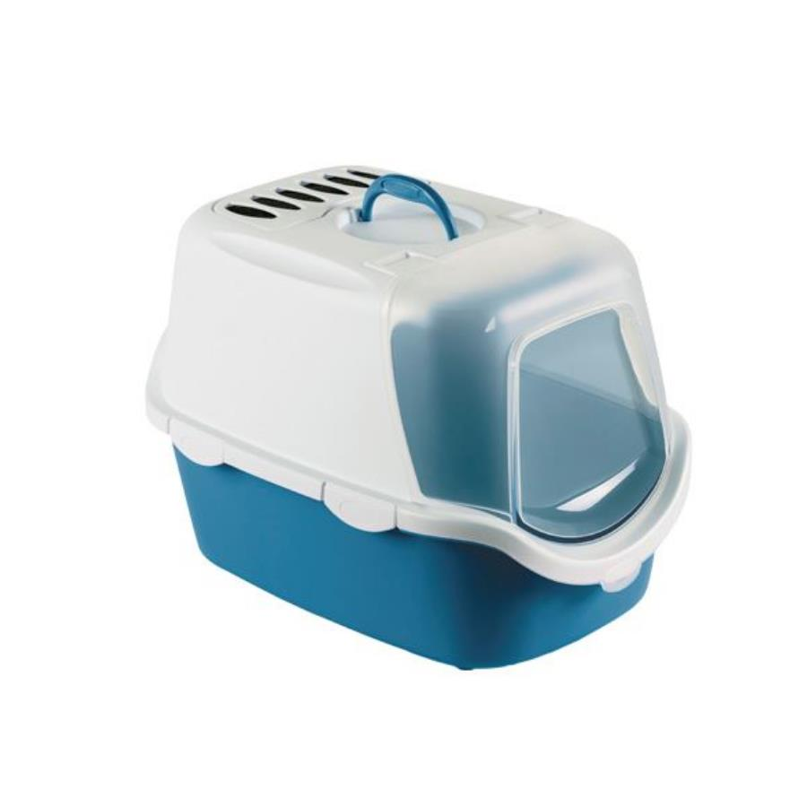 Stefanplast Cathy Easy Clean Kapalı Kedi Tuvaleti Mavi