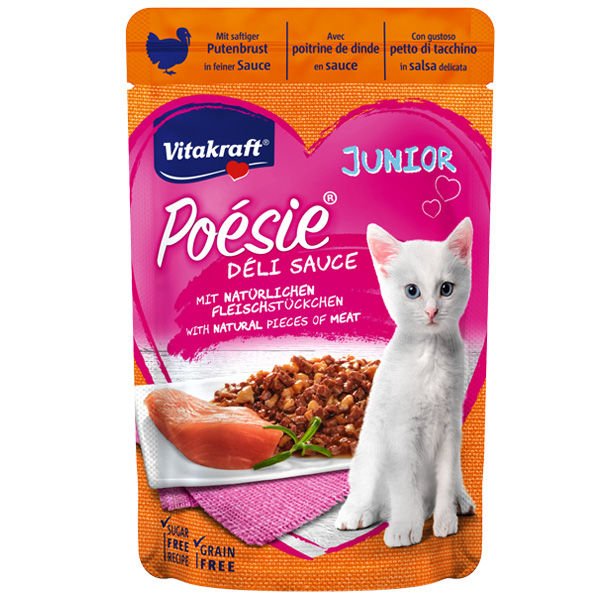Vitakraft Poesie Soslu Hindi Etli Yavru Konserve Kedi Maması 85 Gr