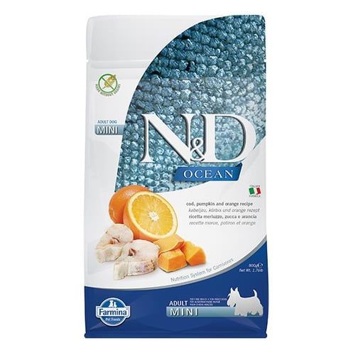 N&D Ocean Balıklı ve Balkabaklı Tahılsız Küçük Irk Yetişkin Köpek Maması 800 Gr