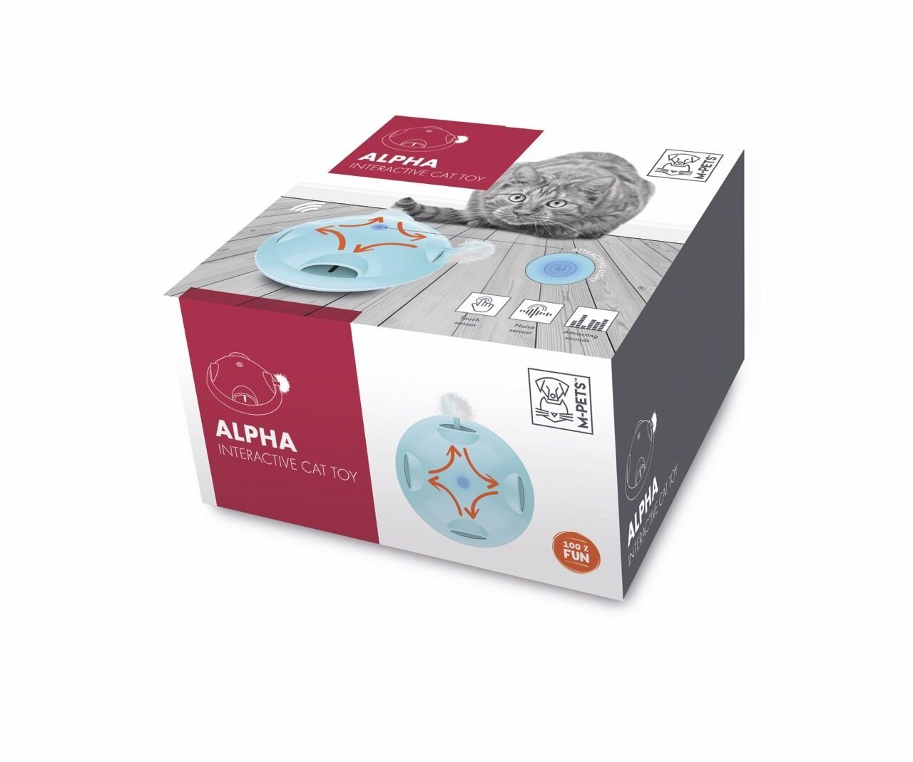 M-Pets Alpha İnteraktif Kedi Oyuncağı ​20x20x9.8 Cm Mavi