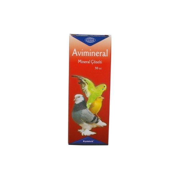 Biyoteknik Avimineral Kuş ve Güvercin Tüy Bakımı için Mineral Çözelti 30 Cc