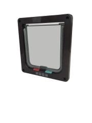 M-Pets Doras Kedi Kapısı 4 Yönlü Kahverengi 19.7x19 Cm