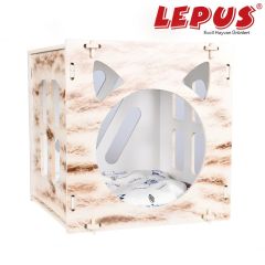 Lepus Küp Kedi ve Küçük Irk Köpek Yuvası Krem 40x40x45 Cm