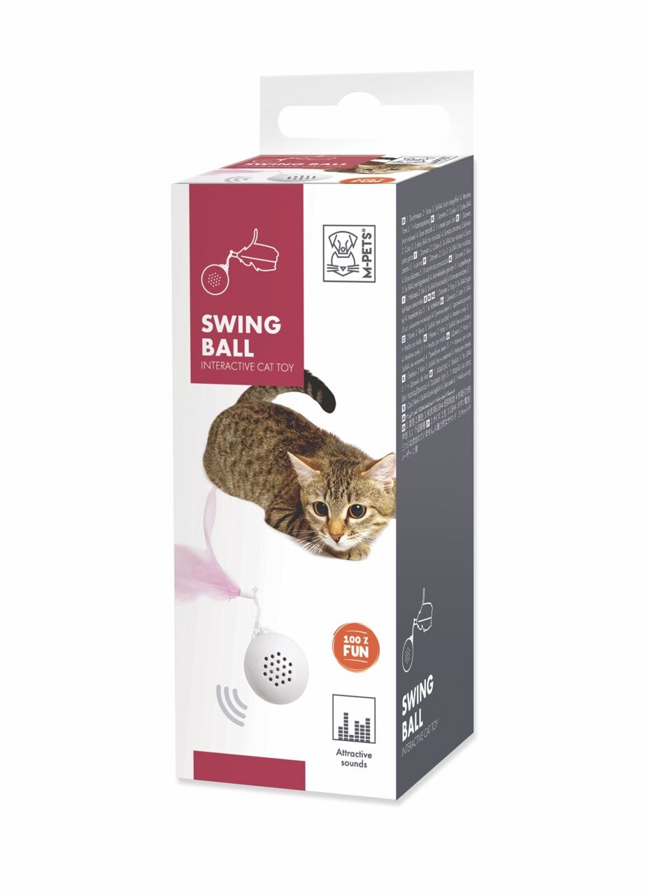 M-Pets İnteraktif Top Kedi Oyuncağı 4 Cm Beyaz