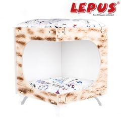 Lepus Küp Max Kedi ve Küçük Irk Köpek Yuvası Krem 40x45x50 Cm