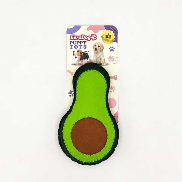 Euro Dog Puppy Toys Peluş Avakado Yavru Köpek Oyuncağı Kahverengi/Siyah/Yeşil