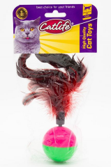 Catlife Tüylü Hacıyatmaz Kedi Oyuncağı 16 Cm Renkli