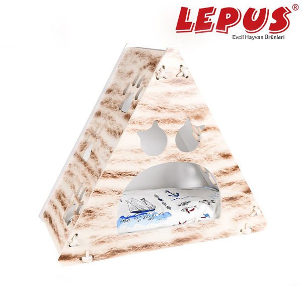 Lepus Prizma Kedi Yuvası Gri 35x53x61h cm