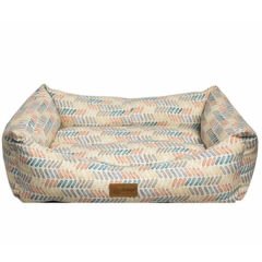 Dubex Makaron Dikdörtgen Yatak VR11 Turuncu Kısa Çizgili (L) 78x60x22h Cm