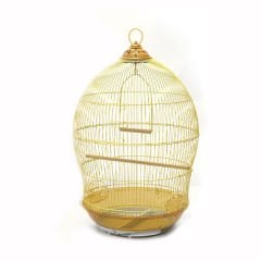 Dayang Kubbe Kuş Kafesi Pirinç Sarı 48.5x48.5x76 Cm