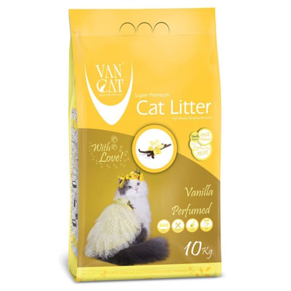 Vancat İnce Taneli Vanilya Kokulu Kedi Kumu 10 Kg