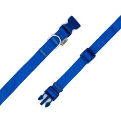 Doggie Classic Dokuma Köpek Boyun Tasması Medium Mavi 3x45-60 Cm
