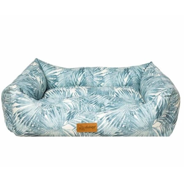 Dubex Makaron Dikdörtgen Yatak VR14 Mavi Yapraklı (M) 62x44x22h Cm