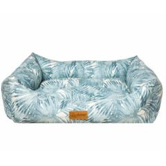 Dubex Makaron Dikdörtgen Yatak VR14 Mavi Yapraklı (M) 62x44x22h Cm
