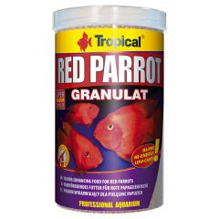 Tropical Red Parrot Granulat Kırmızı Papağan Balıkları için Granül Balık Yemi 250 Ml 100 Gr