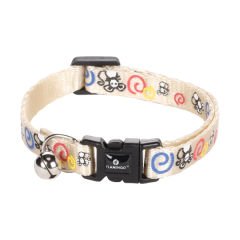 Flamingo Fare Desenli Kedi Boyun Tasması Beyaz 30 Cm