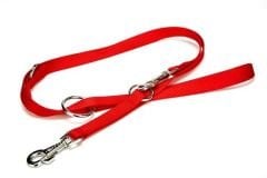 Doggie Classic Dokuma Köpek Gezdirme Tasması Medium Kırmızı 2x120-190 Cm