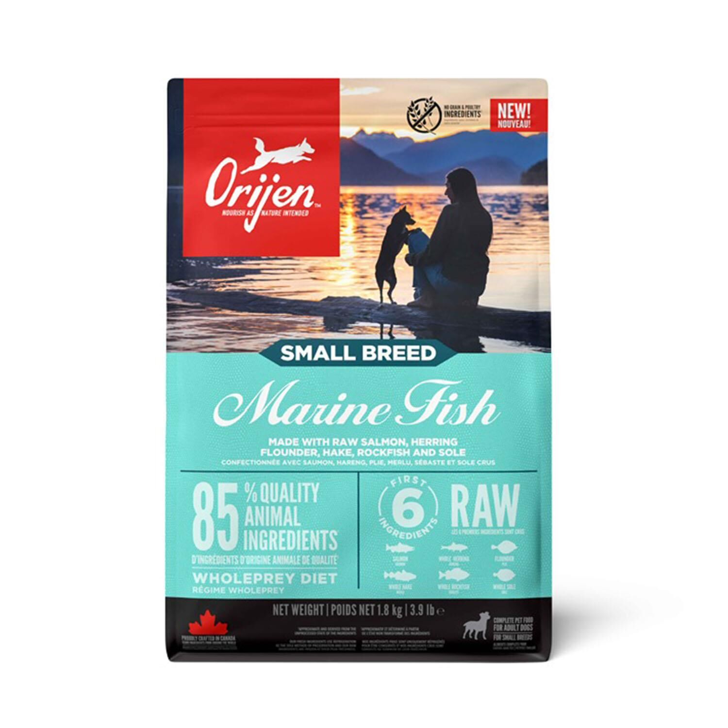 Orijen Marine Fish Tahılsız Balıklı Yetişkin Küçük Irk Köpek Maması 4,5 kg