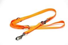 Doggie Classic Dokuma Köpek Gezdirme Tasması Medium Turuncu 2x120-190 Cm