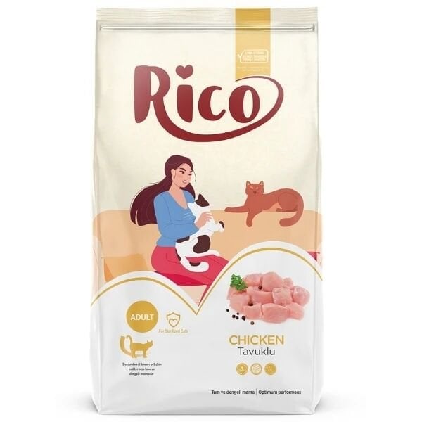 Rico Tavuklu Kısırlaştırılmış Yetişkin Kedi Maması 2 Kg