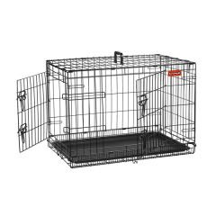 Euro Dog Çift Kapılı Metal Köpek Kafesi Siyah 91x61x66 Cm