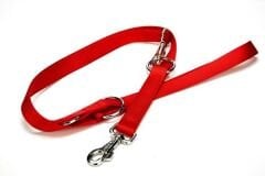 Doggie Classic Dokuma Köpek Gezdirme Tasması Medium Kırmızı 2.5x120-190 Cm