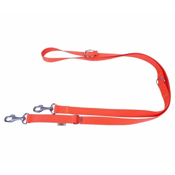 Doggie Classic Dokuma Köpek Gezdirme Tasması Medium Turuncu 2.5x120-190 Cm