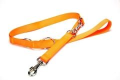 Doggie Classic Dokuma Köpek Gezdirme Tasması Medium Turuncu 2.5x120-190 Cm