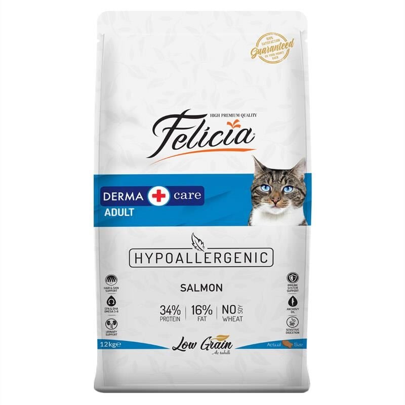 Felicia Somon Balıklı Düşük Tahıllı Hipoalerjenik Kedi Maması 12 kg