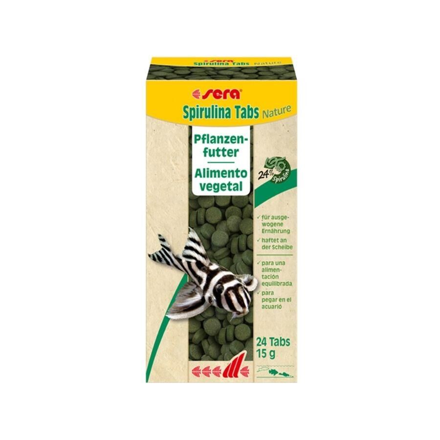Sera Spirulina Tabs Nature Bitkisel Balık Yemi 24 Tablet 15 gr