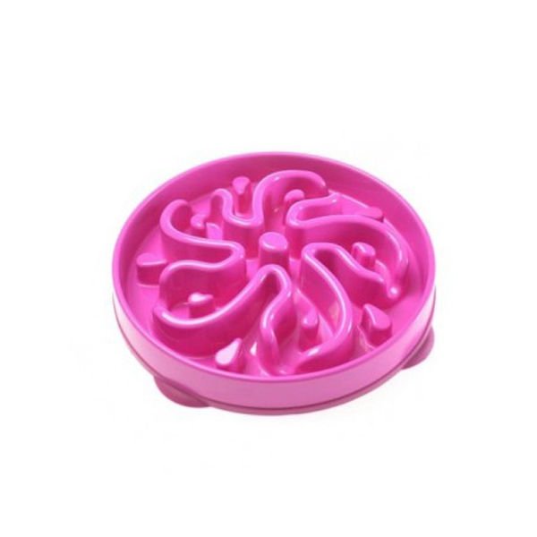 Pawise Dog Flower Slow Feeder Köpek Mama Kabı Pembe Small