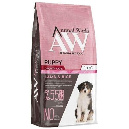 Animal World Kuzu Etli Yavru Köpek Maması 15 kg