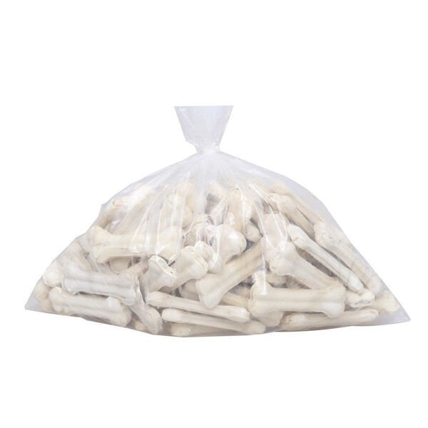 Delibon Deri Pres Kemik Köpek Ödülü Beyaz 12 Cm 5 Kg