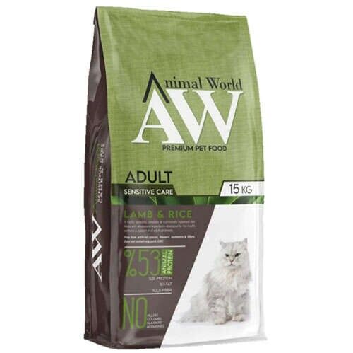 Animal World Kuzu Etli Yetişkin Kedi Maması 15 kg