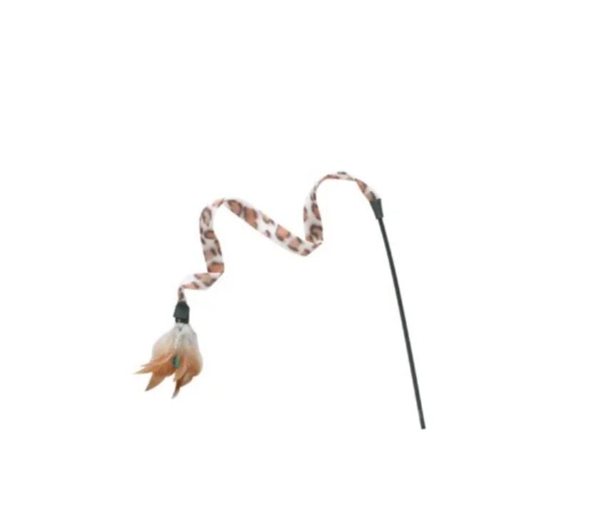 Eastland Leopar Desenli Tüylü  Kedi Oltası 70 cm