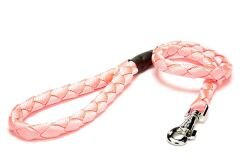 Doggie Örgülü Dokuma Köpek Gezdirme Tasması Medium Pembe 2x100 Cm